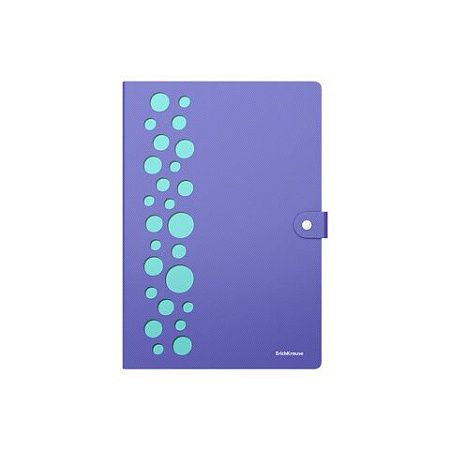 Папка-органайзер на кнопке 4 отделения, ERICH KRAUSE Diagonal Pastel, 600 мкм,до 150 л,А4,асс.,61211 
