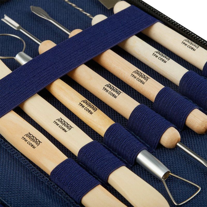 Набор инструментов для лепки и моделирования ТРИ СОВЫ, 14шт., в пенале