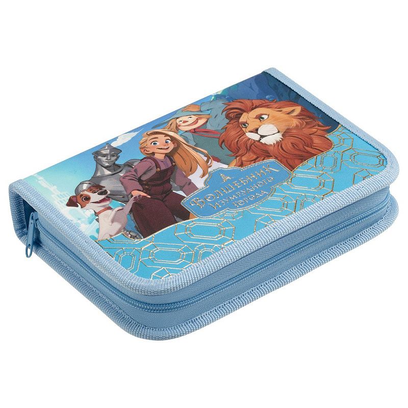 Пенал 1 отделение, 210*130 Мульти-Пульти "Волшебник Изумрудного Города", две откидные секции, ткань 