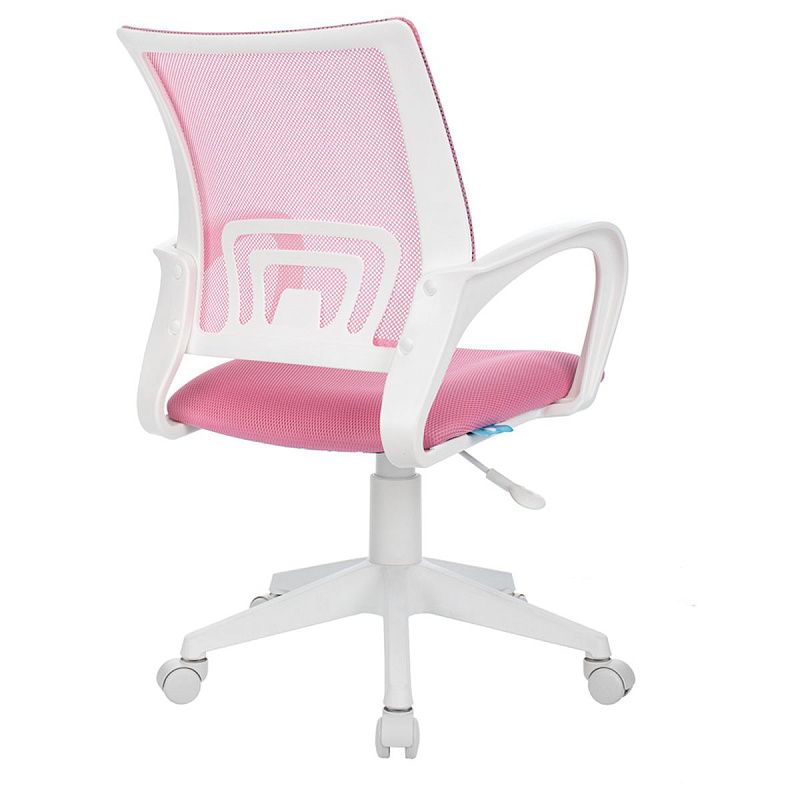 Кресло оператора Helmi HL-M95 R (W695) "Airy", спинка сетка розовая/сиденье ткань TW розовая, пиастра, пластик белый