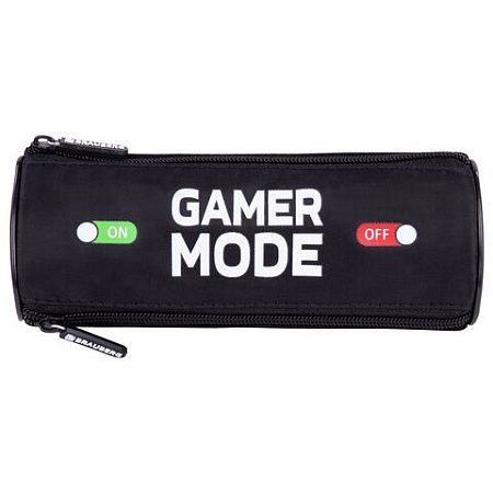 Пенал BRAUBERG, 3 отделения, нейлон, 21х7х7 см, "Gamer", 270841 
