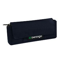 Пенал мягкий 1 отделение, 215*90*45 мм, Berlingo "Dark blue focus", полиэстер, внутренний органайзер, магнит