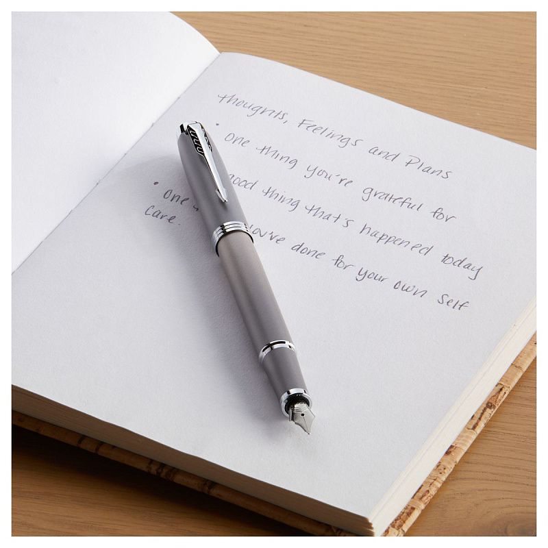 Ручка перьевая Parker "IM Rituals GREY Gradient CT" синяя 0,8мм, подарочная упаковка 