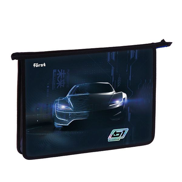 Папка для тетрадей 1 отделение, А4 Först "Extra Power" , 340*245*40 мм, пластик, на молнии