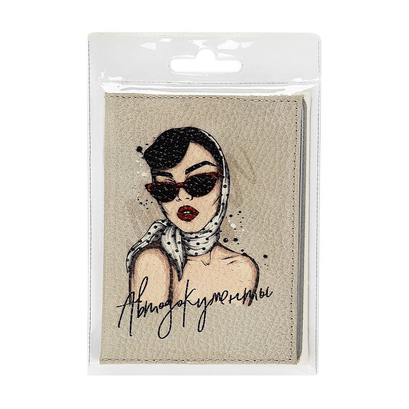 Обложка для автодокументов OfficeSpace "My Style", натур. кожа 