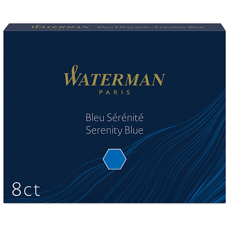 Картриджи чернильные Waterman Standart, синий, 8шт., картонная коробка