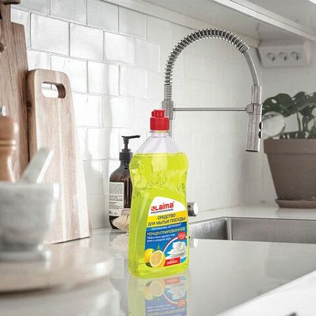 Средство для мытья посуды 1 кг, LAIMA PROFESSIONAL, концентрат, "Лимон", 602300 