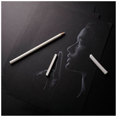 Скетчбук 20л., А3 Clairefontaine "Carb ON", на склейке, мелкозер., черный, 120г/м2