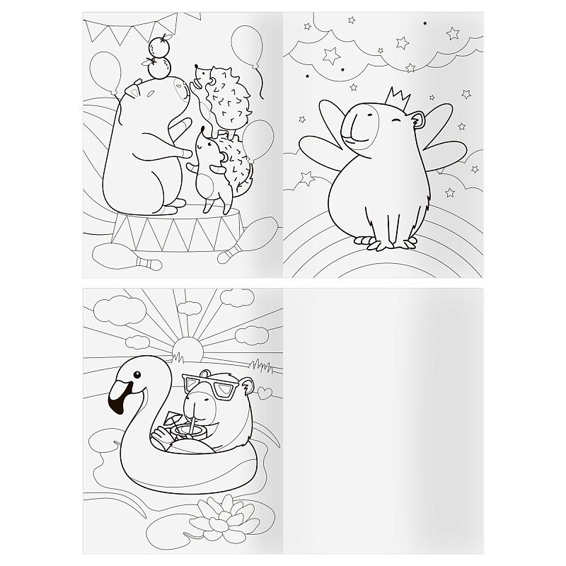 Раскраска  А4,  8 стр. ТРИ СОВЫ "Раскраски для девочек"