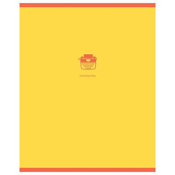 Тетрадь предметная 48л. BG "Monocolor. Element" - Литература, ламинация soft-touch, выб. лак, 70г/м2