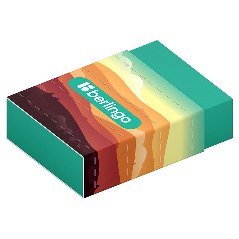 Ластик Berlingo "Scenic", Eco-PVC, картонный держатель, 45*32*11мм 