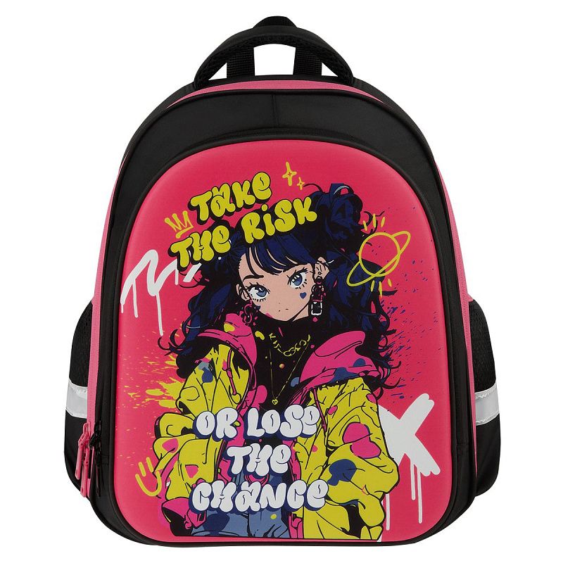 Ранец ArtSpace School Friend Light "Take the risk" 35*29*12см, 2 отделения, 2 кармана, анатомическая спинка 