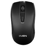 Мышь беспроводная Sven RX-220W, черный, 3btn+Roll