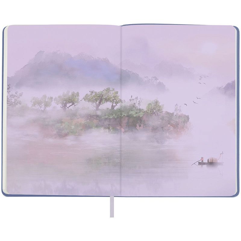 Записная книжка А5 80л. ЛАЙТ, кожзам, Greenwich Line "Sakura. Shadoof", с резинкой, тиснение фольгой, блок в линию