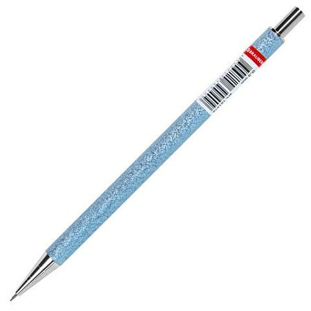Карандаш механический 0,5 мм, HB, BRAUBERG OCEAN BLUE, металлический корпус, 181978 