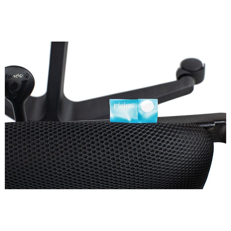 Кресло оператора Helmi HL-M95 R (695) "Airy", спинка сетка черная/сиденье ткань TW черная, пиастра