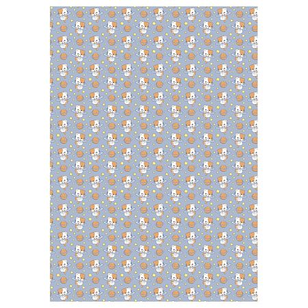Упаковочная бумага глянц. 70*100см, MESHU "Space kitten", 80г/м2