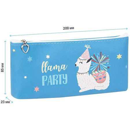 Пенал, 200*85*23 ArtSpace "Lama party", искусственная кожа 