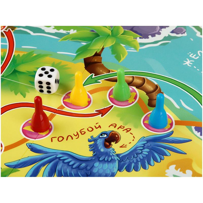 Игра настольная ТРИ СОВЫ "Ходилка-бродилка. Остров райских птичек", пакет с европодвесом 
