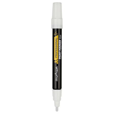 Маркер-краска MunHwa "Professional Paint Marker" белая, 4мм, нитро-основа 