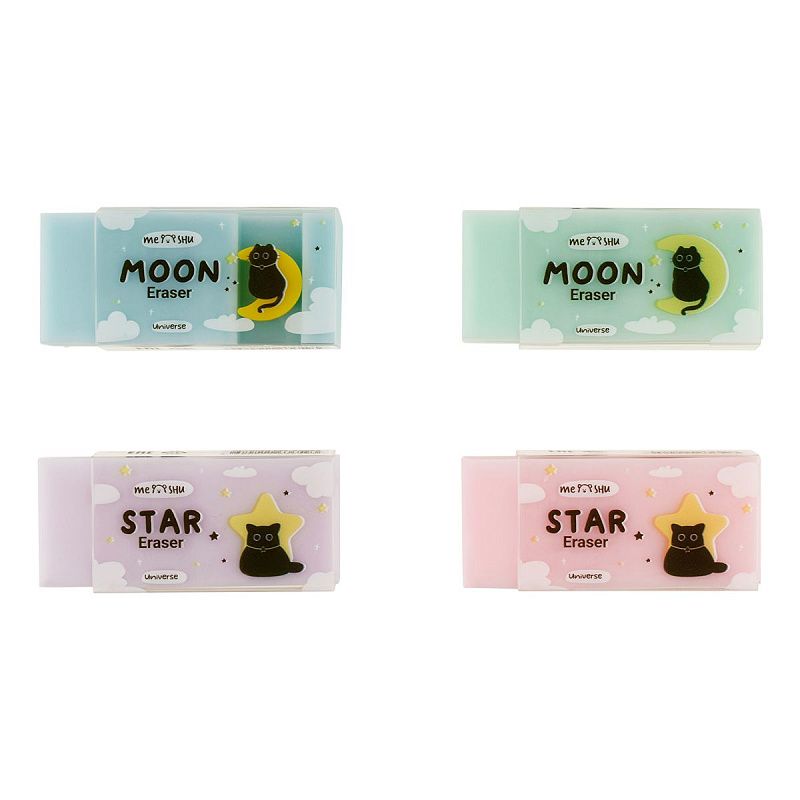 Ластик MESHU "Universe", 61*26*14мм, ПВХ, дисплей бокс, ассорти 