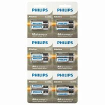 Батарейки алкалиновые КОМПЛЕКТ 2 шт. (отрывной блок) PHILIPS Entry, АА (LR6, 24А), блистер, Б0064636