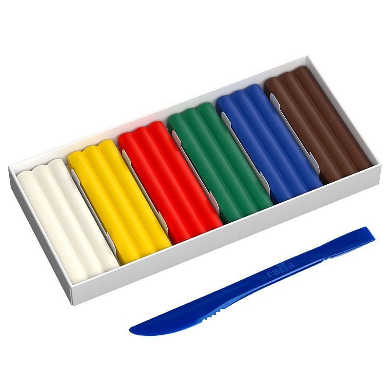 Пластилин восковой мягкий Гамма "Пчелка", 06 цветов, 90г, со стеком, картон. упаковка