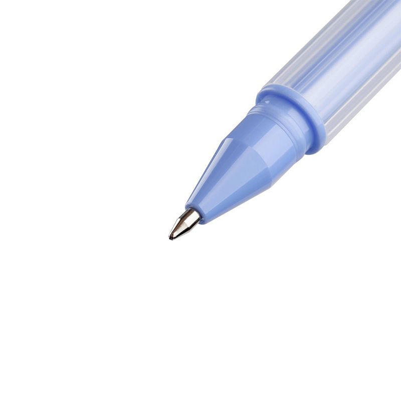 Ручка шариковая MESHU "Flowers" синяя, 0,7мм, грип, корпус ассорти 