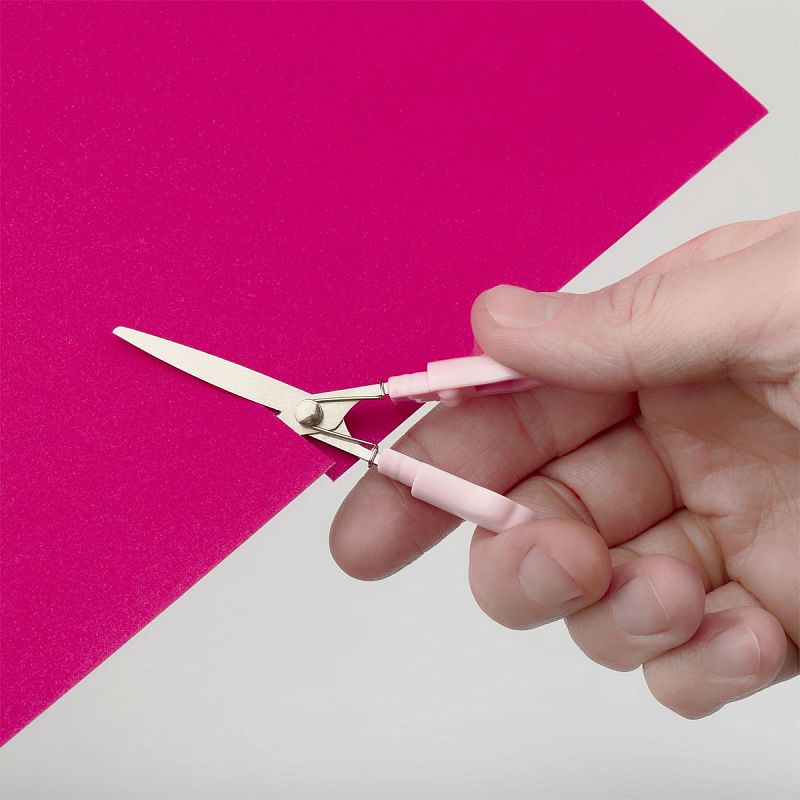 Ножницы детские маленькие MESHU "Paw", 8,7см, складные в футляре, блистер, европодвес