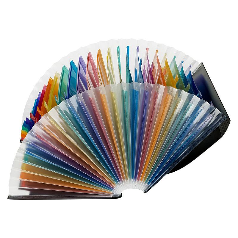 Папка-органайзер для хранения документов СТАММ А4, 25 отделений,  черный 