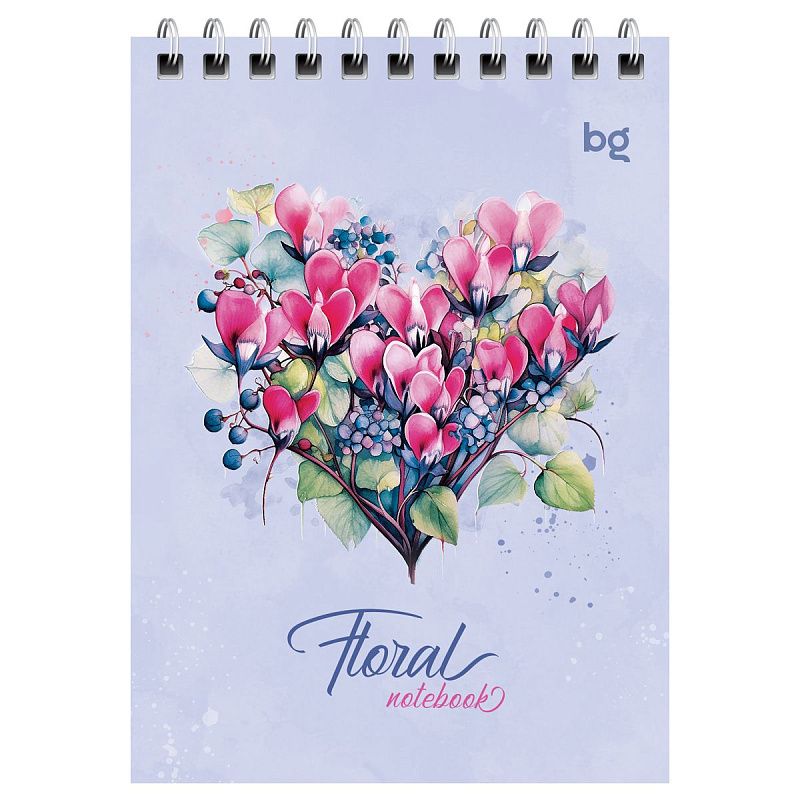 Блокнот А6 40л. на гребне BG "Floral notebook"
