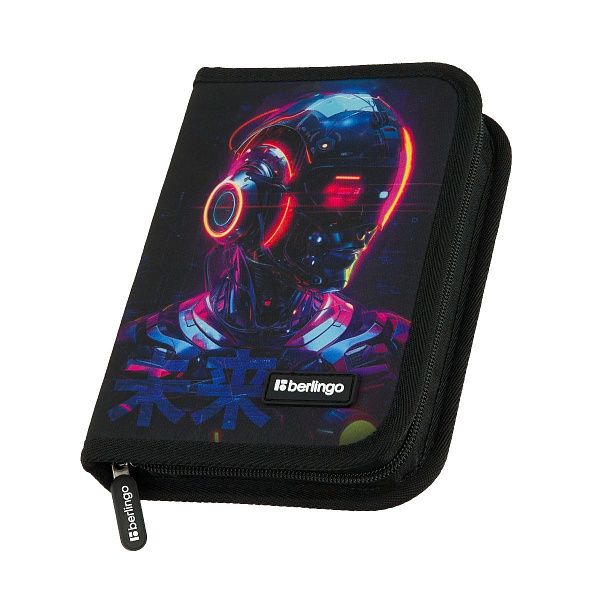 Пенал 1 отделение, 200*140*40 Berlingo "Cyberpunk", дополнительная откидная секция, полиэстер