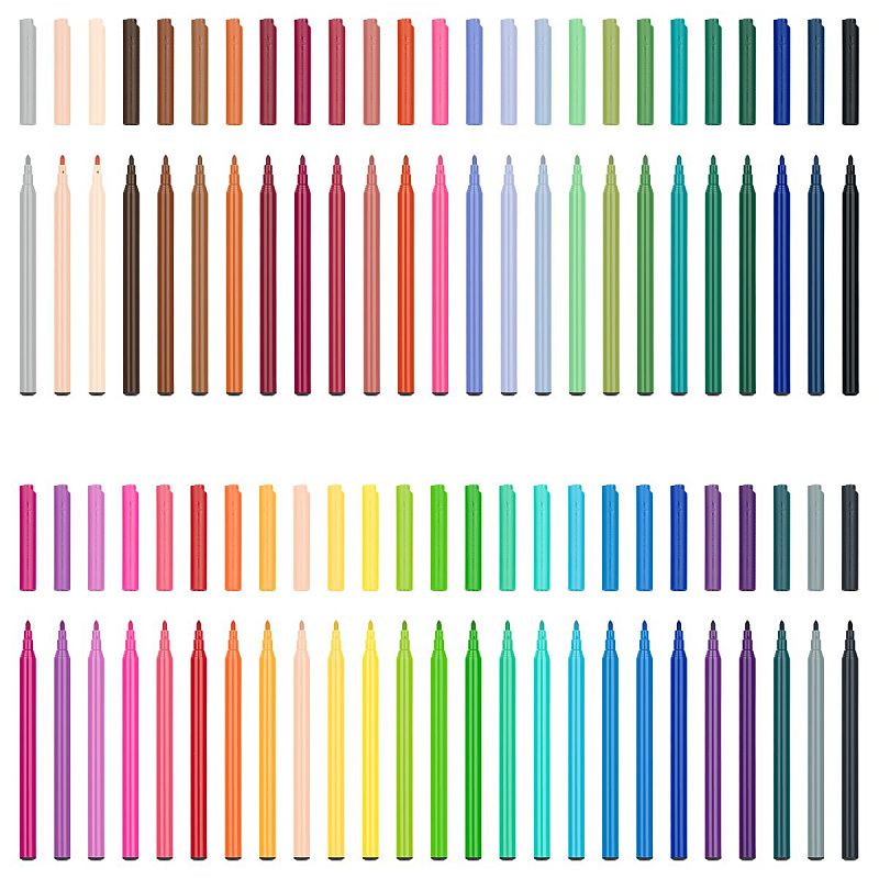 Фломастеры Faber-Castell "Замок", 50цв., смываемые, картон, европодвес