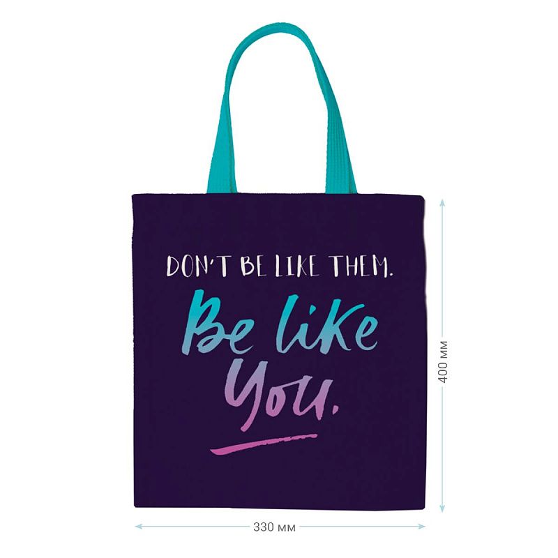 Сумка-шоппер MESHU "Be like", 33*40см, канвас 