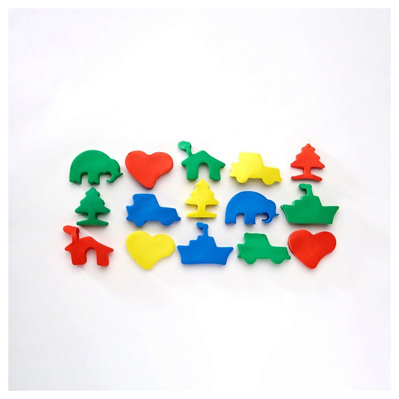 Пластилин JOVI "Super Kit", 03 цвета, 150г, растительный, 6 формочек, 1 скалка, картонная упаковка