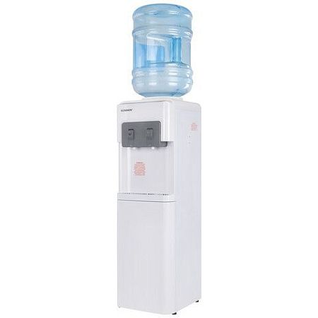 Кулер для воды SONNEN FSC-02AC, напольный, НАГРЕВ/ОХЛАЖДЕНИЕ КОМПРЕССОР, шкаф, 2 крана, белый, 455420