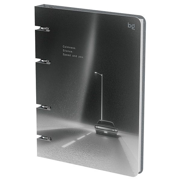 Тетрадь на кольцах А5, 120л., BG "Авто", картон, soft-touch ламинация