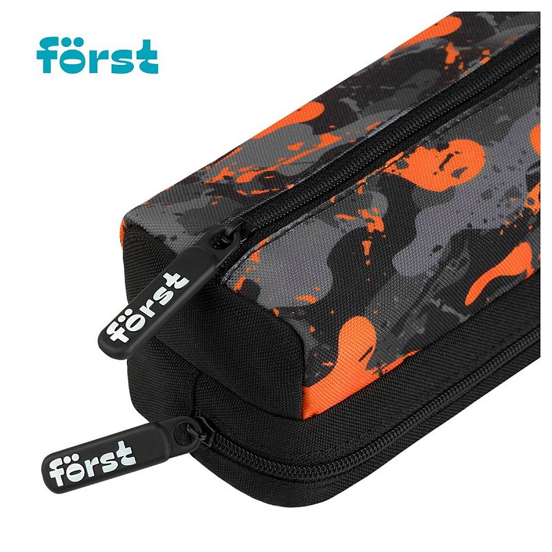 Пенал-косметичка 2 отделения, 200*65*65 Först "Military", полиэстер 