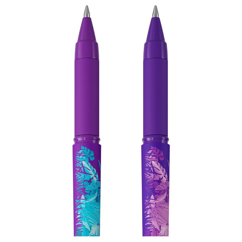 Ручка шариковая Berlingo "Flower Art" синяя, 0,7мм, грип, рисунок на корпусе, ассорти 