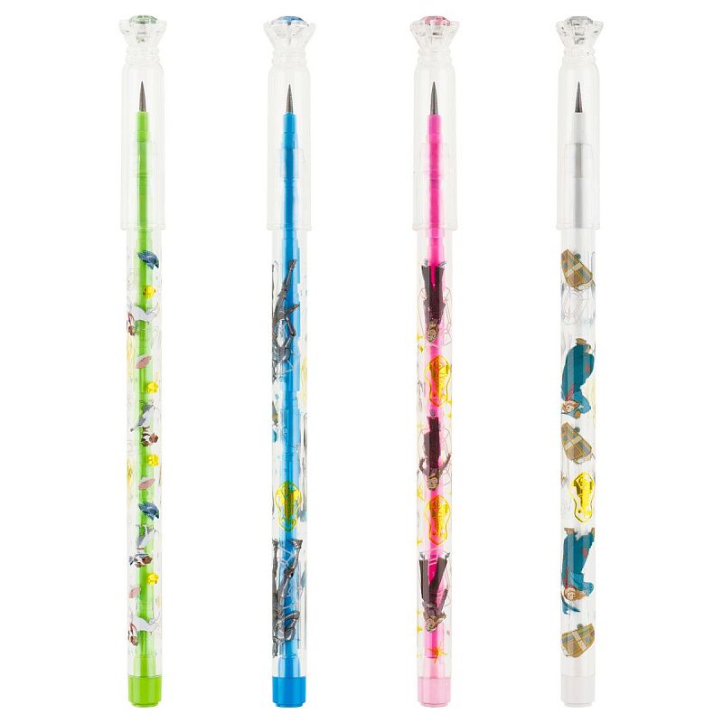 Карандаш сегментный Мульти-Пульти "Волшебник Изумрудного города", с топпером-кристаллом, ассорти, шоу-бокс 