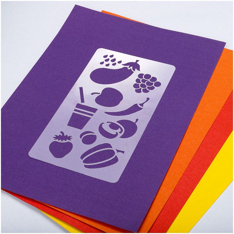 Набор трафаретов Мульти-Пульти 10*18см, "Фруктовая корзина", 3шт., европодвес 