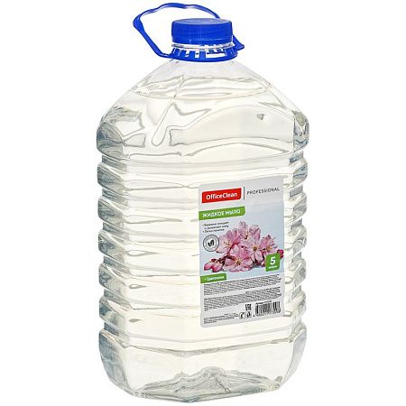 Мыло жидкое OfficeClean Proffesional "Цветочное", прозрачное, ПЭТ, 5л 