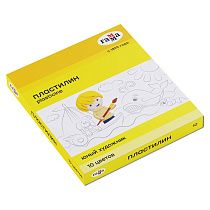 Пластилин Гамма "Юный художник" NEW, 10 цветов, 140г, со стеком, картон. упаковка