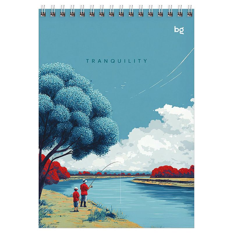 Блокнот А5 60л. на гребне BG "Tranquility", твердая подложка
