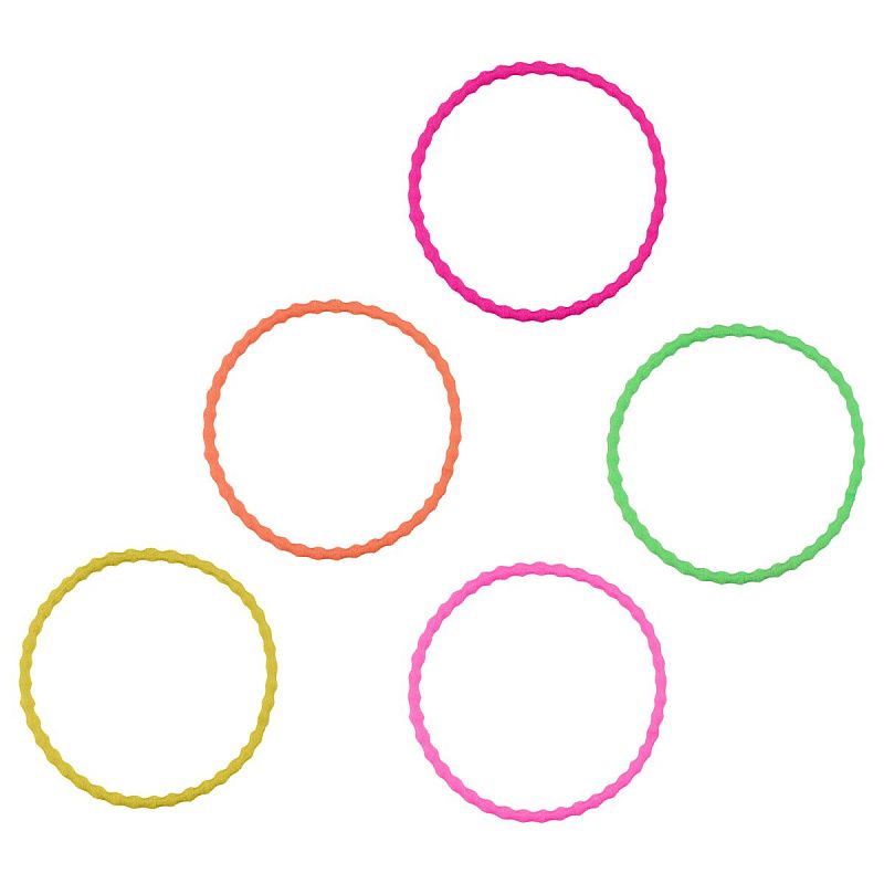 Резинки для волос MESHU,  неоновые ассорти, 20шт., европодвес