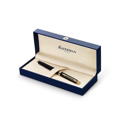 Ручка перьевая Waterman "Hemisphere Mars Black GT" синяя, 0,8мм, подарочная упаковка 