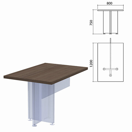 Столешница стола приставного "Приоритет", 800х1200х750 мм, лагос, К-917, К-917 лагос