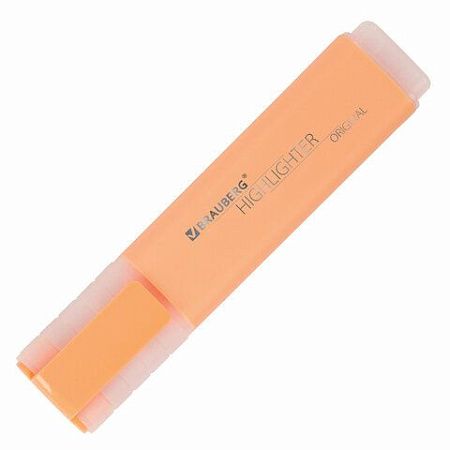 Текстовыделитель BRAUBERG "ORIGINAL PASTEL", ПЕРСИКОВЫЙ, линия 1-5 мм, 151696 