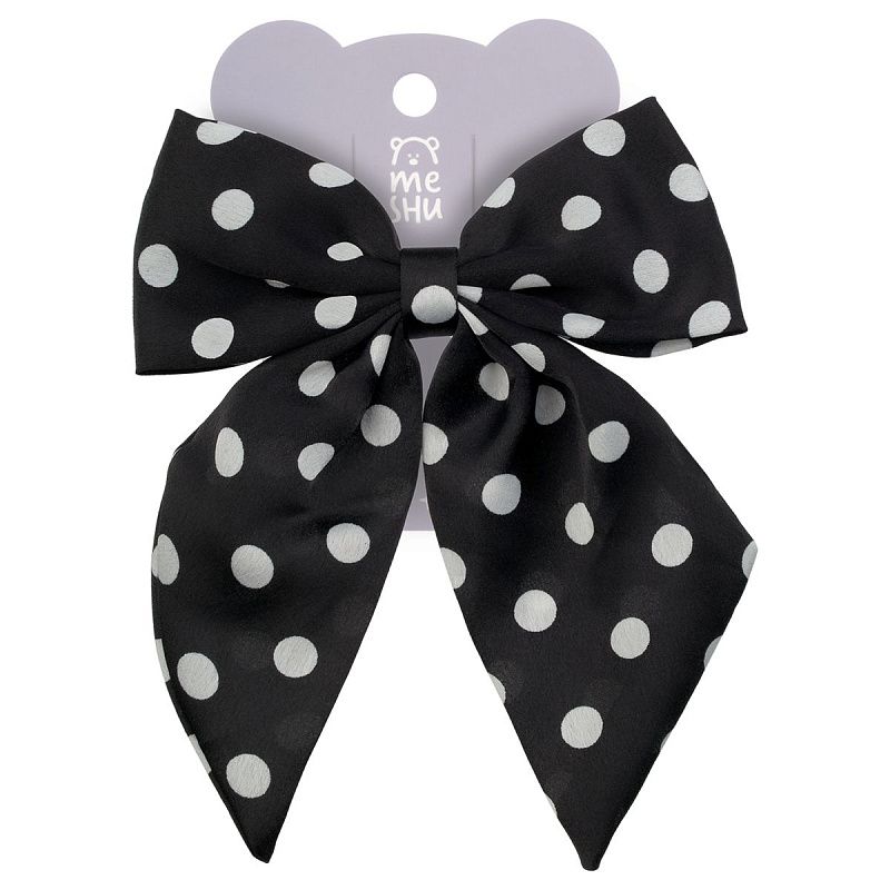 Заколка для волос MESHU, бант, светлый/темный, 13,5*14см, ассорти, европодвес