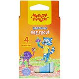 Мелки цветные Мульти-Пульти "Енот в Австралии", 4цв., картонная коробка, европодвес